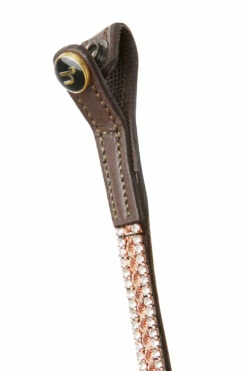 Horze Nancy Stirnriemen Mit Kristallen Und Flechtdetail -Reitsportbedarf Verkäufe 2024 10170 br rgo 02