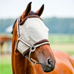 Horze Fliegenmaske Mit Mesh Und Weichem Flor -Reitsportbedarf Verkäufe 2024 22826 LBR DBR 1