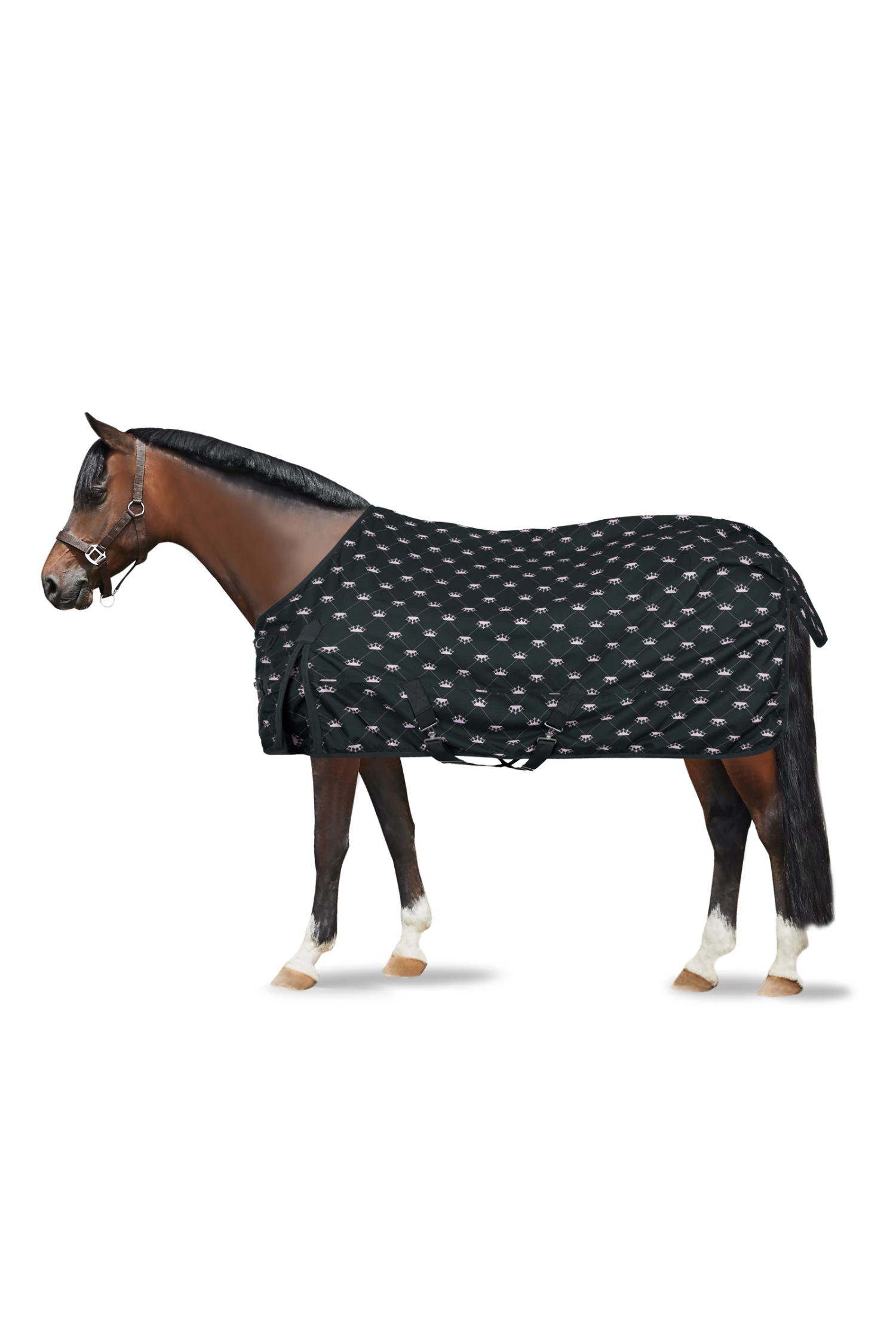 Horze Pony Regendecke Mit Kronenprint, 100g 3 Horze Pony Regendecke Mit Kronenprint, 100g