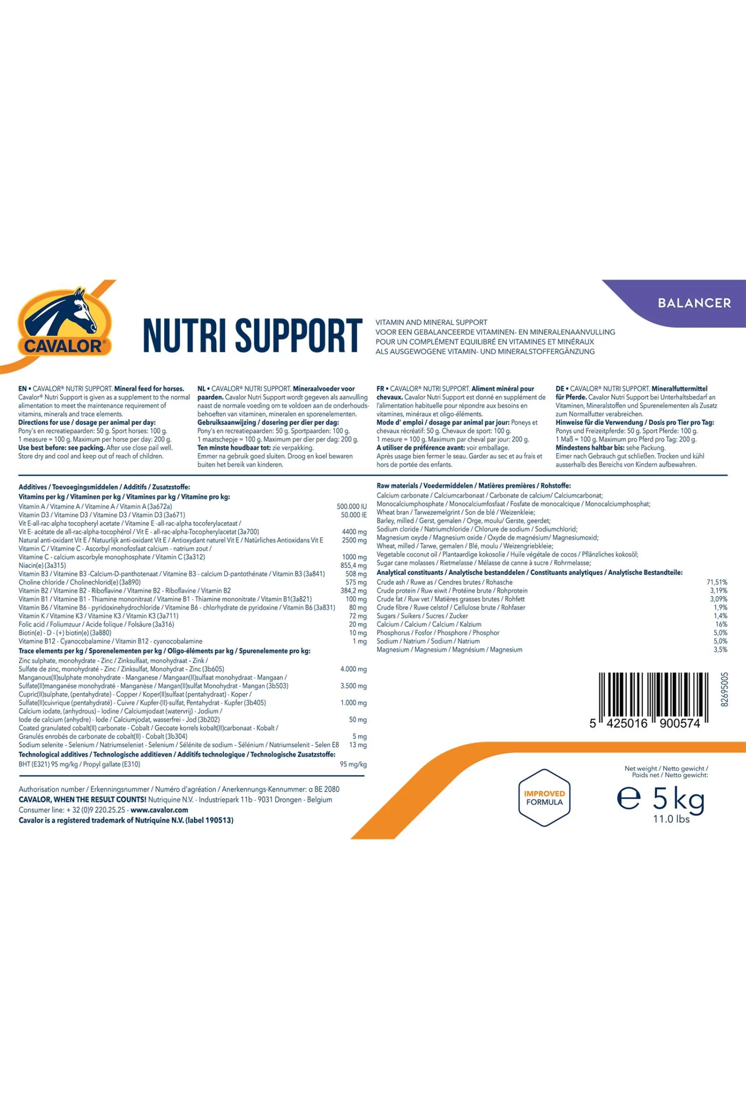 Cavalor Nutri Support, 5 Kg 4 Cavalor Nutri Support, 5 Kg – Bild 2