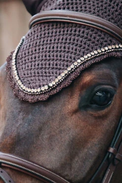 Kentucky Horsewear Stone & Pearl Soundless Fliegenhaube Lang -Reitsportbedarf Verkäufe 2024 329944 BR 2